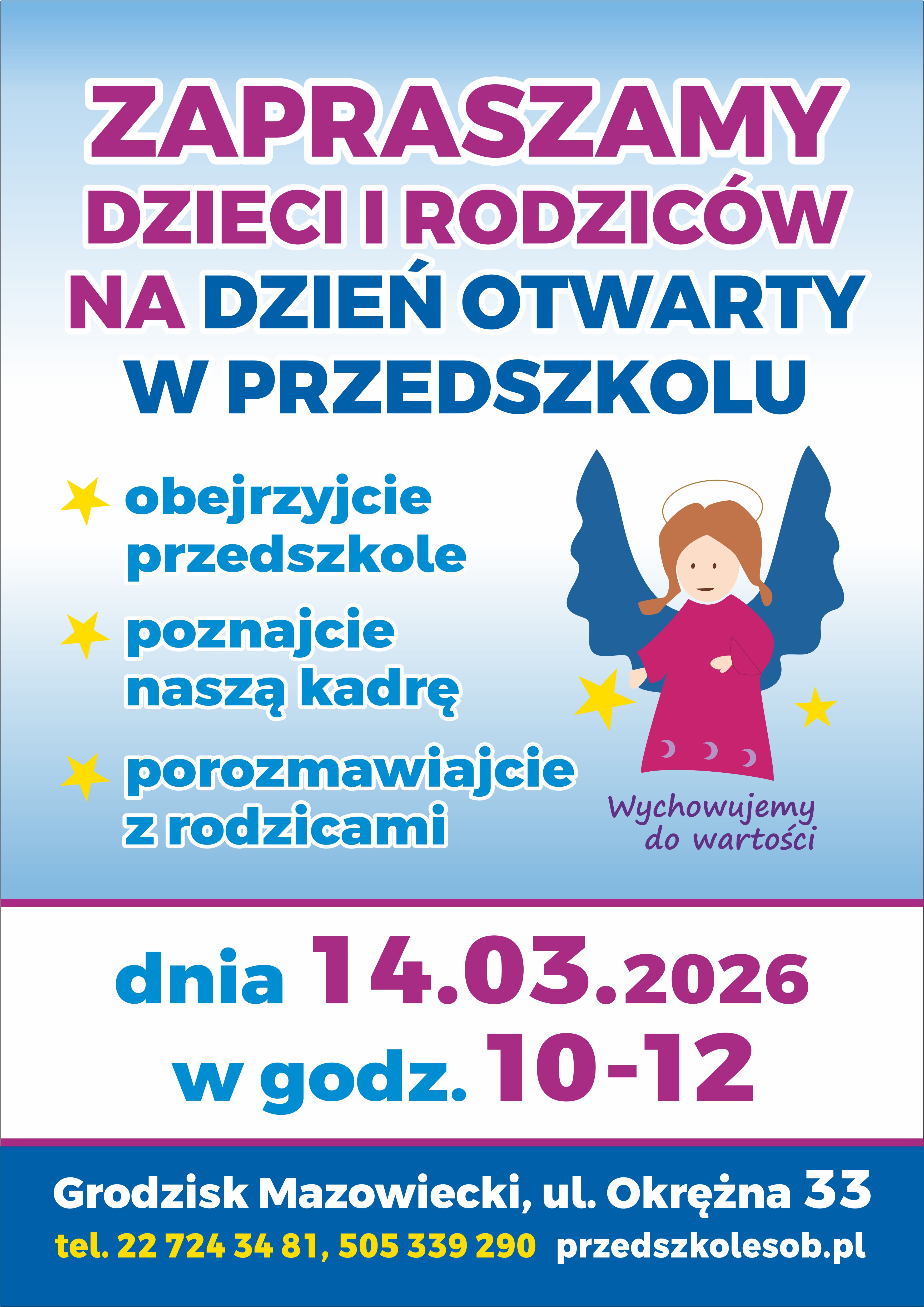 PRZEDSZKOLE SIOSTR plakat 14.03.2026